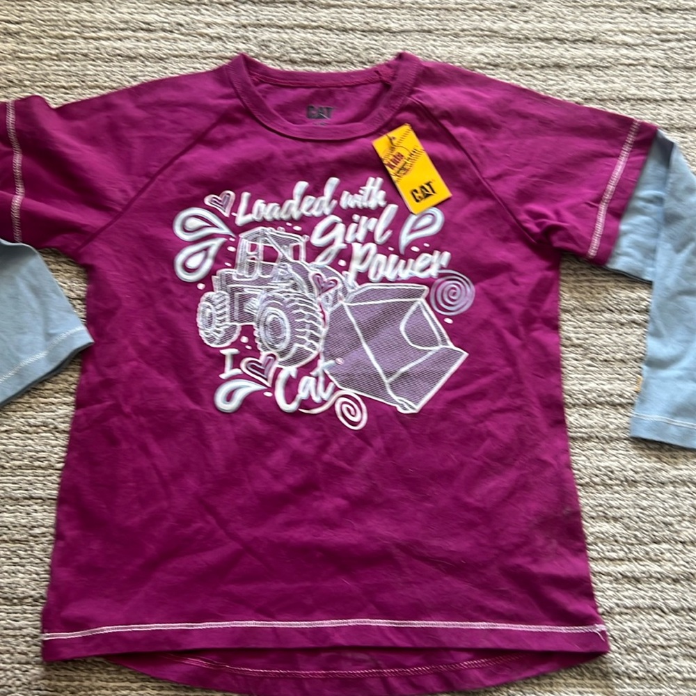 Youth CAT long Sleeve Shirt in Purple 🆕